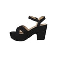 thumbnail image 4 of Women Crisscross Open Toe Platform Chunky Heel Sandal 18465, 4 of 5