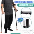 thumbnail image 3 of 2-Pack Adjustable Forearm Crutches for Adults - Lightweight Foldable Aluminum Crutches with Non-Slip Grips, 10-Level Height & Cuffs, Supports 240 lbs (Pair, Black), 3 of 7
