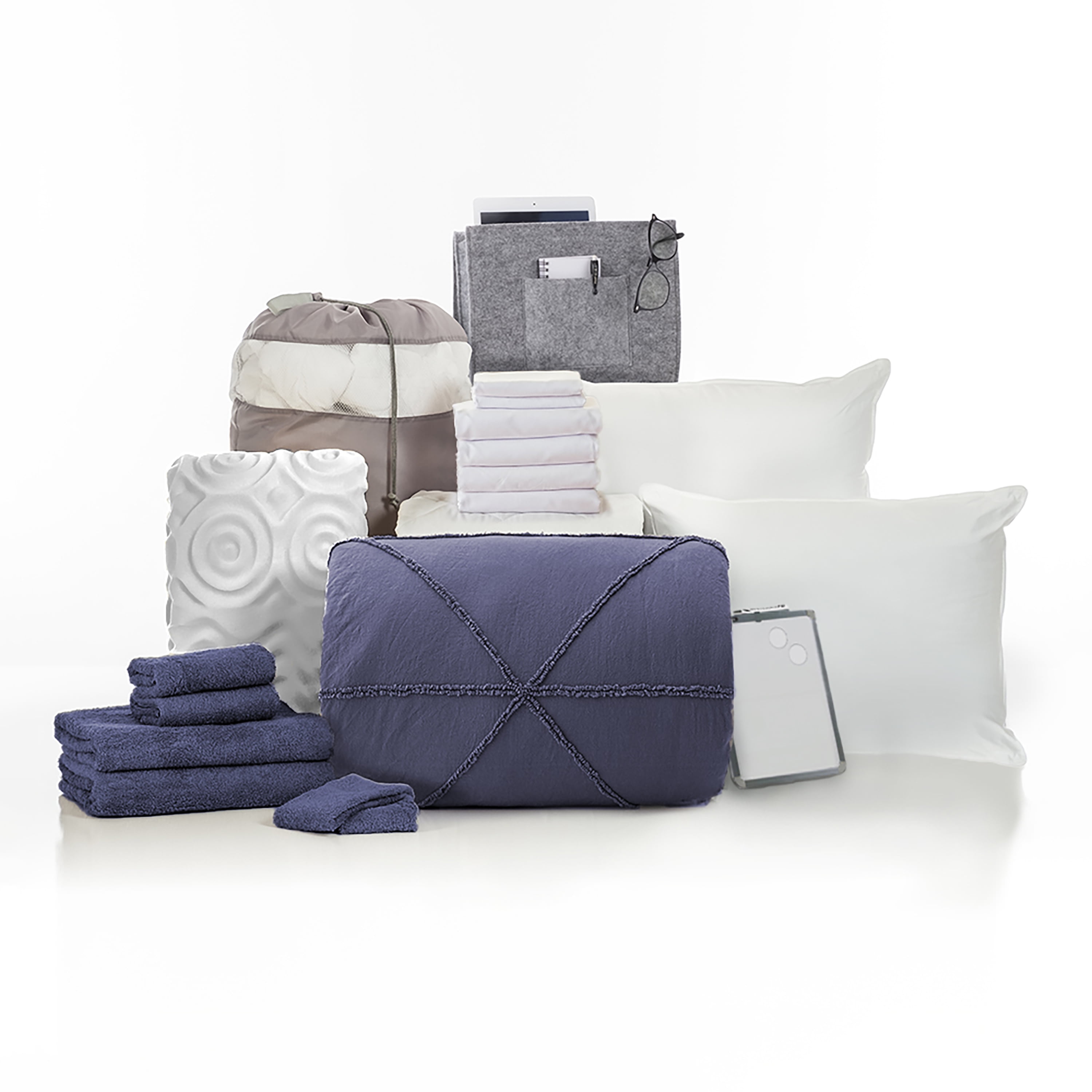 The Comfort Pak in Silas Blue, 20Piece College Dorm Bedding Comforter