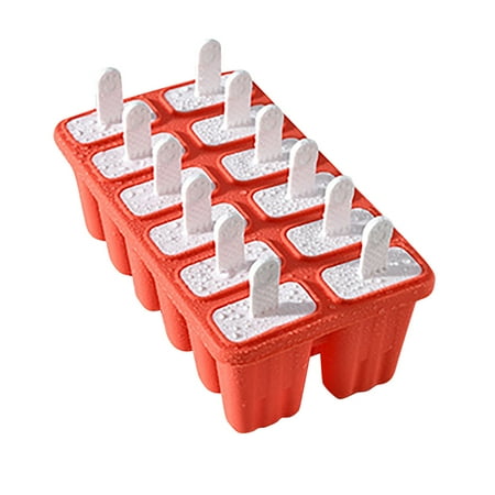 

TKing Fashion Popsicle Molds Silicone Ice Reusable Popsicle Moulds For Kids Easy Release - Red