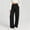 Black women wide leg pants a1, variant on Bzdzmqm Women's Wide Leg Elastic Waist Pants with Pockets Solid Casual Lounge Long Pants Workout Summer Travel Fashion, Dark Gray S