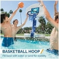 thumbnail image 3 of SwimWays 2-in-1 Pool Sport Combo Set - Volleyball Net & Outdoor Basketball Hoop for in- & Above Ground Pool, Outdoor Games for Adults and Family, 3 of 7