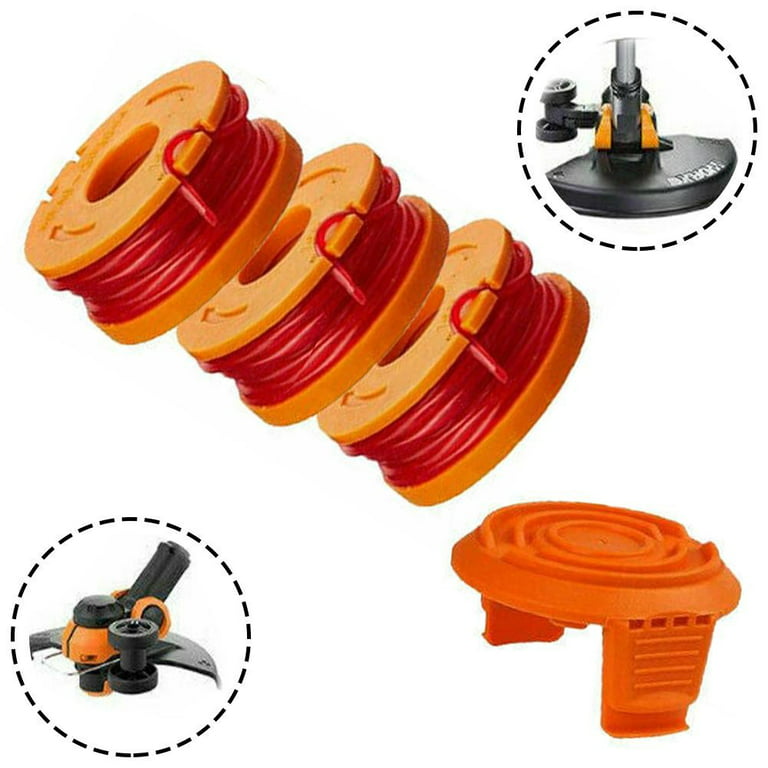 Dreamhall Weed Eater String Compatible with Black Decker String Trimmers, 4  Spools & 1 Cap 
