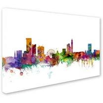 Trademark Fine Art "Birmingham England Skyline" Canvas Art by Michael Tompsett