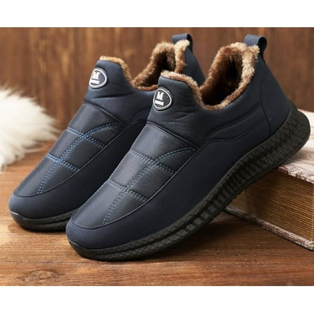 

Clearance! Men S Leather Shoes Men S Fur Lined Waterproof Loafers