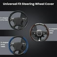 thumbnail image 6 of Carbon Fiber Textured Steering Wheel Cover – Universal Fit 14–16 Inch, Anti-Slip Grip, Durable Scratch Resistant, Stylish Interior Upgrade for Cars, SUVs & Trucks, 6 of 6