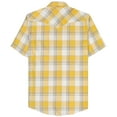 thumbnail image 2 of Dubinik®Mens Shirts Short Sleeve Plaid Shirt Men Bamboo Fiber Western Cowboy Pearl Snap Vintage Casual Plaid Shirts For Men, 2 of 6