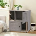 thumbnail image 3 of Shininglove Double Cat Litter Box Enclosure Furniture - Hidden 2-Litter Box Cabinet with Scratching Posts, Wooden End Table Design for Indoor Cats (Fits Most 22"x18" Boxes), 3 of 7