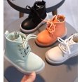 thumbnail image 2 of Kids Shoes British-style Solid Color Side Zipper Lace Up BOOTS, 2 of 10
