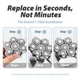 thumbnail image 3 of 7D Silvery Universal Replacement Blade Head for Men's Electric Shaver - 7 Blades Head Shaver Replacement(Magnetic), 3 of 7