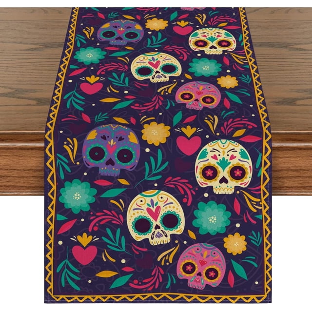 Mantel de para Halloween, Mantel rectangular de Halloween | Decoración de mesa de calabaza, brujas | Decoración de mesa para fiestas de Halloween33*183cm