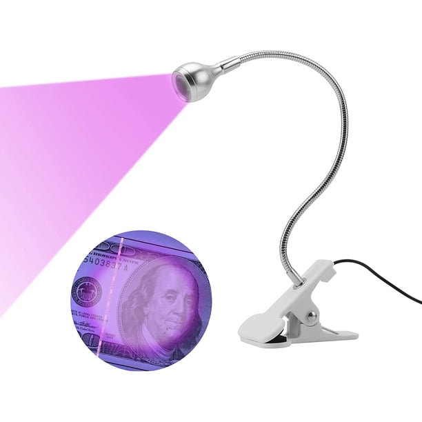 Lámpara de pegamento UV de 3 W, luz LED ultravioleta morada, USB con interruptor de clip para reparación de teléfonos, uñas de gel UV