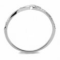thumbnail image 3 of High polished (no plating) Stainless Steel Ring with AAA Grade CZ in Clear for Women Style DA263, 3 of 5