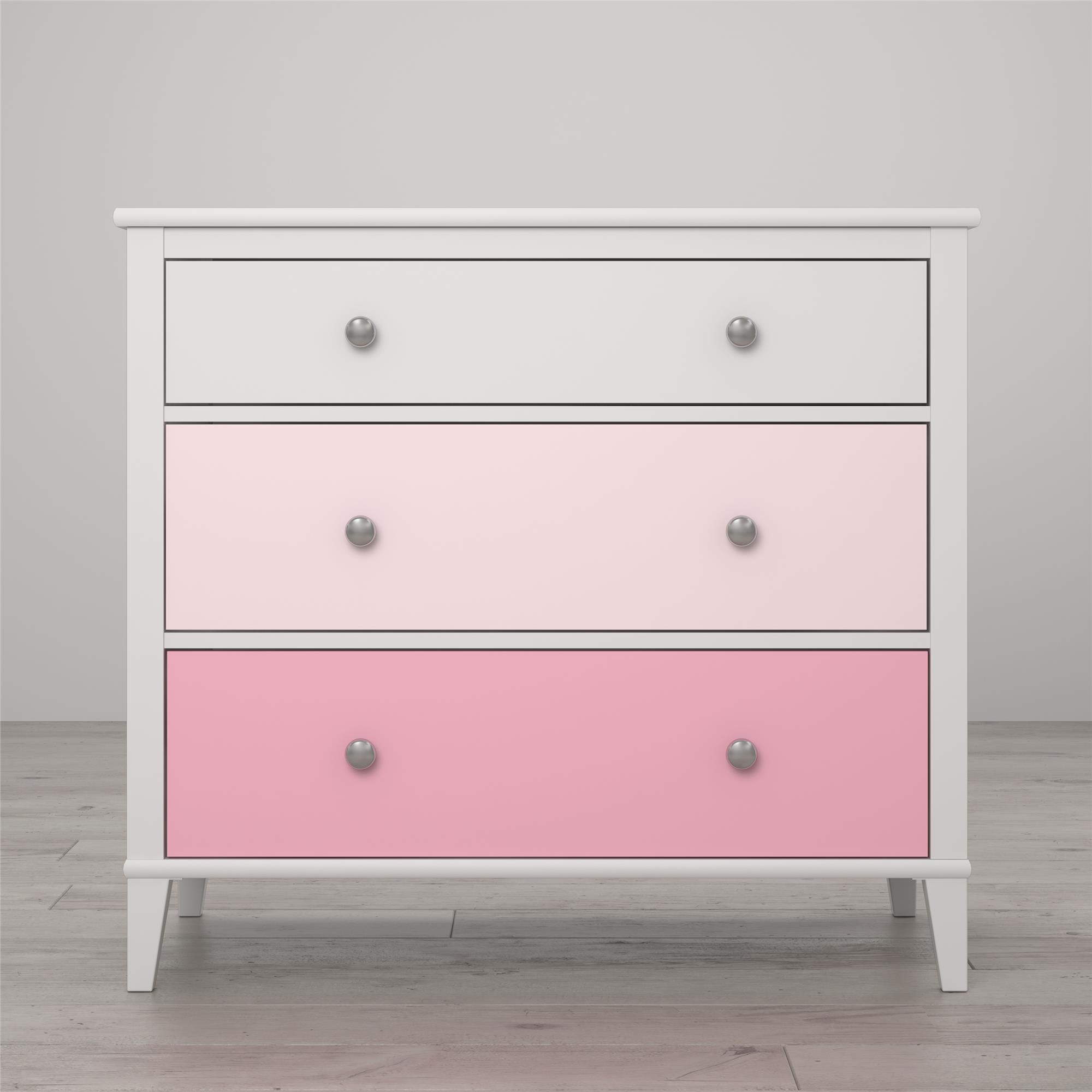 Little Seeds Monarch Hill Poppy White 3 Drawer Dresser, Pink Drawers - image 2 of 26
