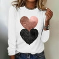 thumbnail image 2 of Hoodless Sweatshirts for Women Valentine's Day Fashion Print Loose Comfortable Crew Neck Long Sleeve Sweatshirt, 2 of 4