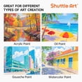 thumbnail image 4 of Shuttle Art Painting Canvas Panel, 52 Multi Pack, 5x5, 6x6, 8x8, 10x10 inch (13 PCS of Each), 100% Cotton Art Canvas Board Primed White, Blank Canvas, 4 of 6