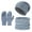 A3 Blue, variant on Womens Hats Women Winter Beanie Warmer Scarf Touchscreen Gloves Set Warmer Neck Thick Knit Skull Set Caps For Women