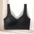 thumbnail image 4 of Lace Bra for Women Unpadded Unlined Wireless Bra V Neck Everyday Lingerie Bralettes, 4 of 5