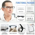 thumbnail image 5 of WEMOOTANTS 3 Packs Blue Reading Glasses for Men Rectangular Spring Hinges 2.75 Readers 1.0 1.25 1.5 1.75 2.0 2.25 2.5 2.75 3.0 3.5 4.0 5.0 6.0, 5 of 6