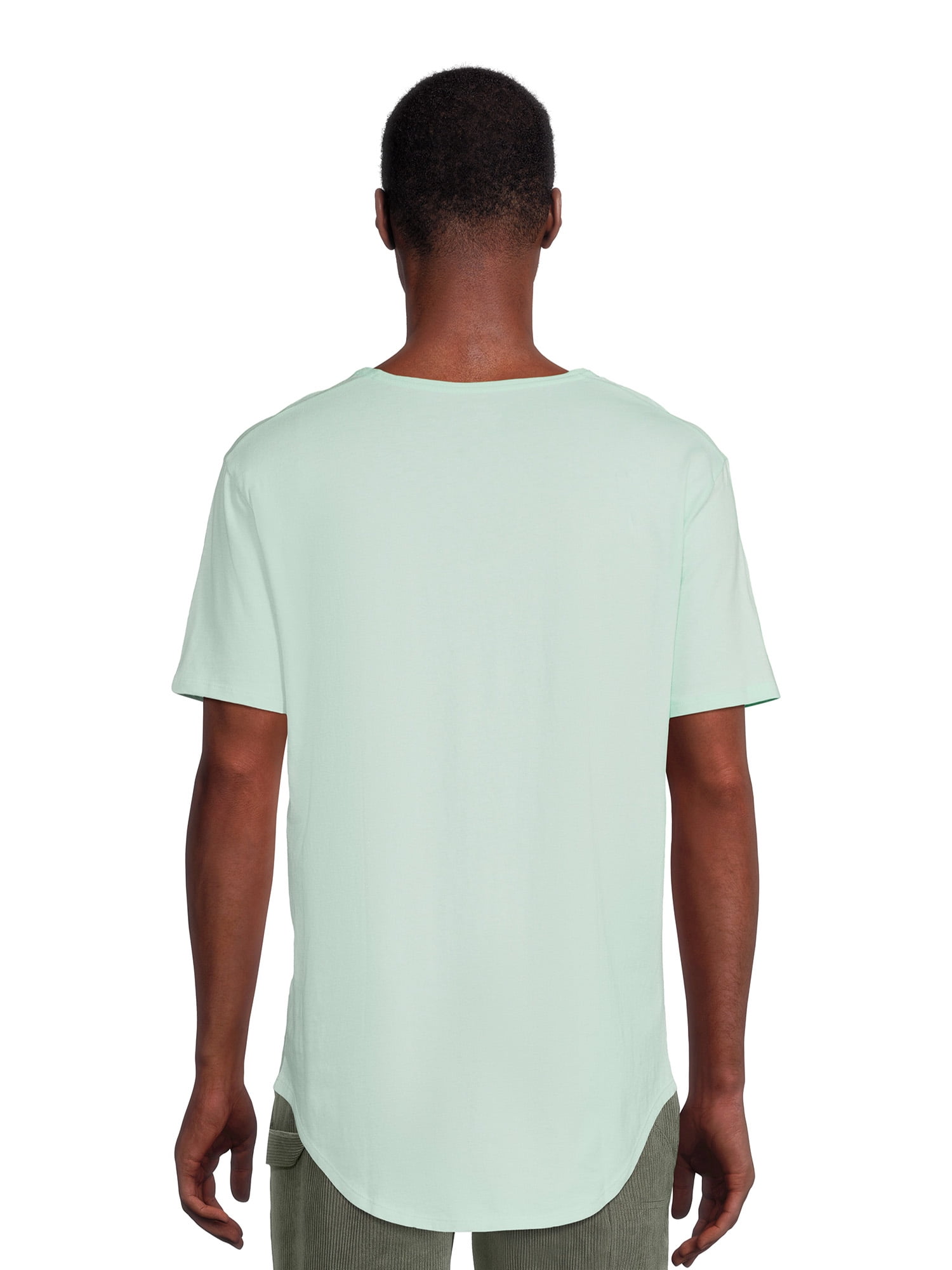 No Boundaries Men's and Big Men's Elongated Tees, 2-Pack, Sizes XS-5XL