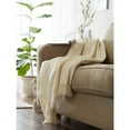 Soft Cream Chenille Throw