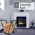 thumbnail image 3 of Accreate Firewood Storage Rack Indoor Outdoor Heavy Duty Firewood Holder Wood Log Rack with Detachable Side Hook, 3 of 8