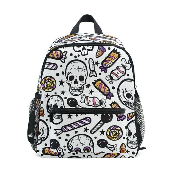 ALAZA Skeleton Cartoon School Backpack Small Bookbag Mini Bags