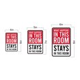 thumbnail image 5 of Portrait Round Plus What Happens In This Room Stays In This Room Wall or Door Sign | Easy Installation | Funny Novelty Imitation Warning Signs -Small, 5 of 6