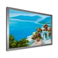 thumbnail image 2 of Designart 'House With Colorful Flowers Near The Sea I' Nautical & Coastal Framed Art Print, 2 of 4