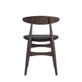 thumbnail image 7 of Weston Home Arne Mid-Century Tapered Dining Chairs, Set of 2, Black Finish, Black Vinyl, 7 of 7