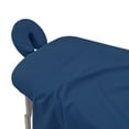 thumbnail image 3 of Flannel 100% Cotton Massage Table Sheets 3 Pieces Fitted Flat & Face Cover Set Blue Color, 3 of 10