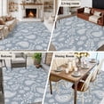 thumbnail image 5 of 5'x7' Area Rugs, Blue Paisley Indoor Outdoor Area Rug for Living Room Bedroom, Ethnic Vintage Floral Botanical Abstract Washable Bathroom Rugs Kitchen Floor Carpet Mats Home Decor Aesthetic, 5 of 8
