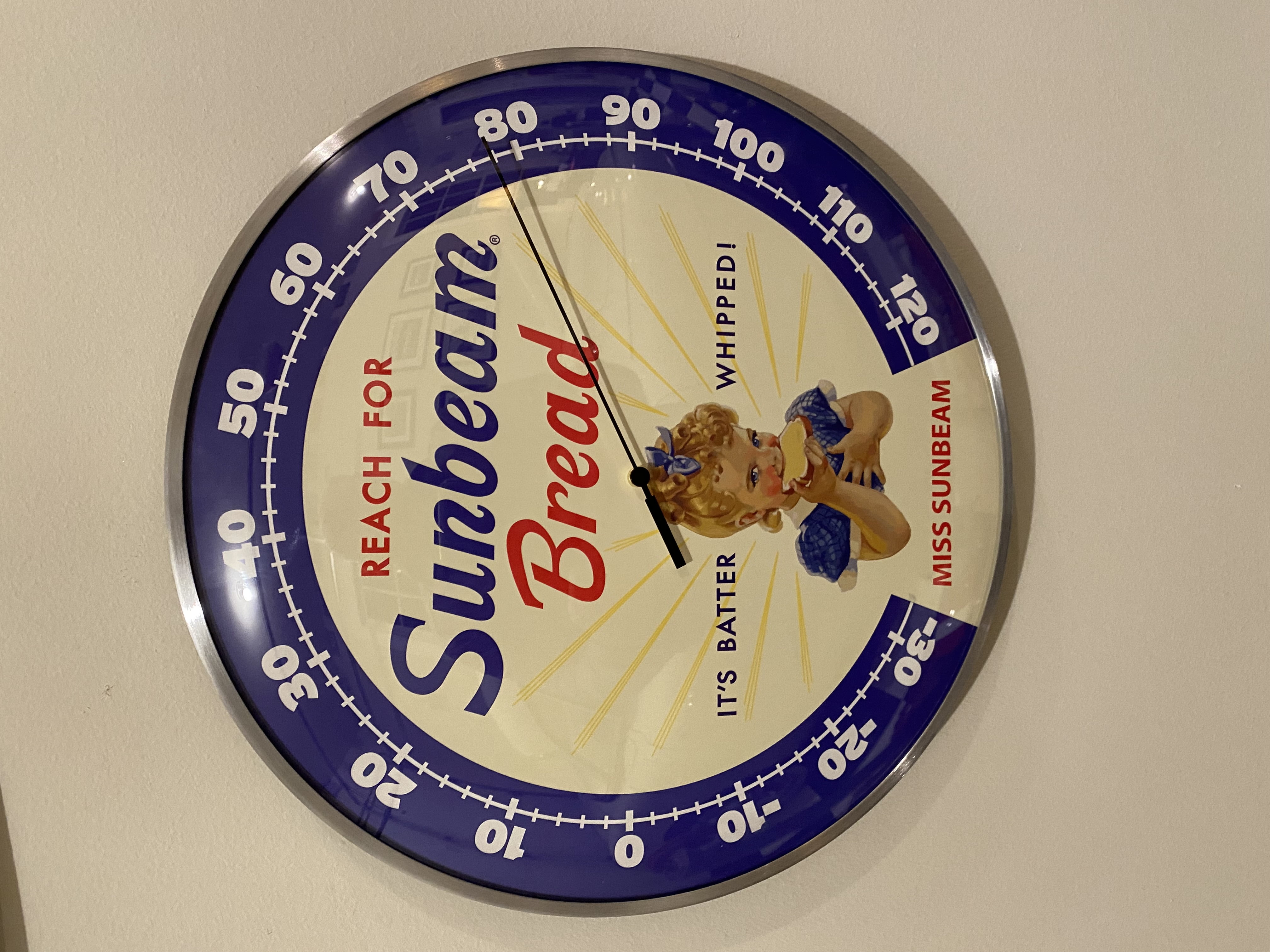 Mary Jane Bread Fine Bread Since 1875 Porcelain Thermometer Rare