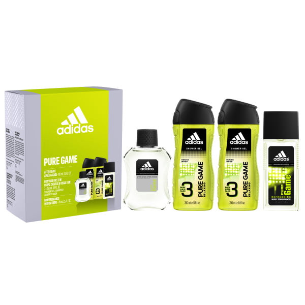 Behoefte aan scheerapparaat tiran Adidas Pure Game Toiletry Set: Body Wash 8.4 oz + Body Wash 8.4 oz +  Aftershave 3.4 oz + DNS 2.5 oz - Walmart.com