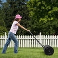 thumbnail image 4 of Tenozek Lawn Roller, Push/Tow Behind Water Filled Steel Yard Sod Roller for Garden Backyard, Ball Field, Park (10 Gallon/19.5in, Black), 4 of 7