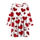 thumbnail image 5 of Vestido de manga larga con cuello redondo para niñas, vestido elástico de manga larga, corte A, estilo patinador con volantes, vestido de recital escolar, vestido de manga larga con cuello redondo par, 5 of 5