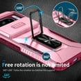 thumbnail image 3 of Allytech Rugged Case for Google Pixel 8 Pro, [Slide Camera Cover] [360° Rotating Kickstand] [Military Protection] Non-Slip Anti-Fall Anti-Scratch Shockproof Heavy Duty Case - Pink, 3 of 8