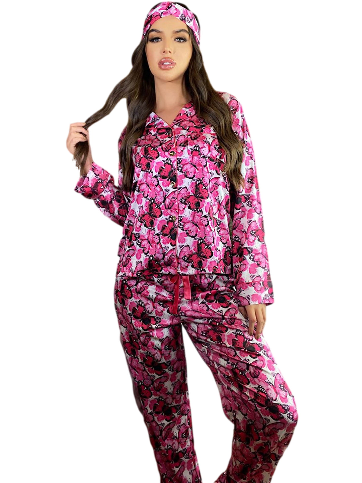 Details about   one size blue floral nightwear Nightgown Sleepwear imitated silk fabric pajamas 