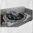 thumbnail image 6 of Zodiac Soft Flannel Fleece Throw Blanket, Historical Astronomy Sign Libra Pattern with Wheel and Scales Planetary Image, Cozy Plush for Indoor and Outdoor Use, 50" x 70", Multicolor, by Ambesonne, 6 of 6