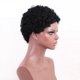 thumbnail image 3 of Peluca Unisex Africana Rizada Negra Rizada Rosa Diadema de Malla, 3 of 10