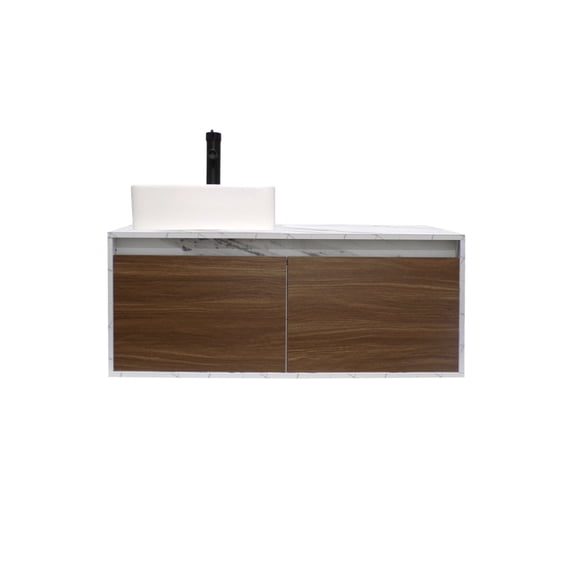 Gabinete Flotante Para Baño Con Lavamanos Y Llave OLIVIA