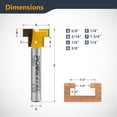 thumbnail image 4 of Fresa para Router POWERTEC con Punta de Carburo de 5/8" y Vástago 1/4", 4 of 6
