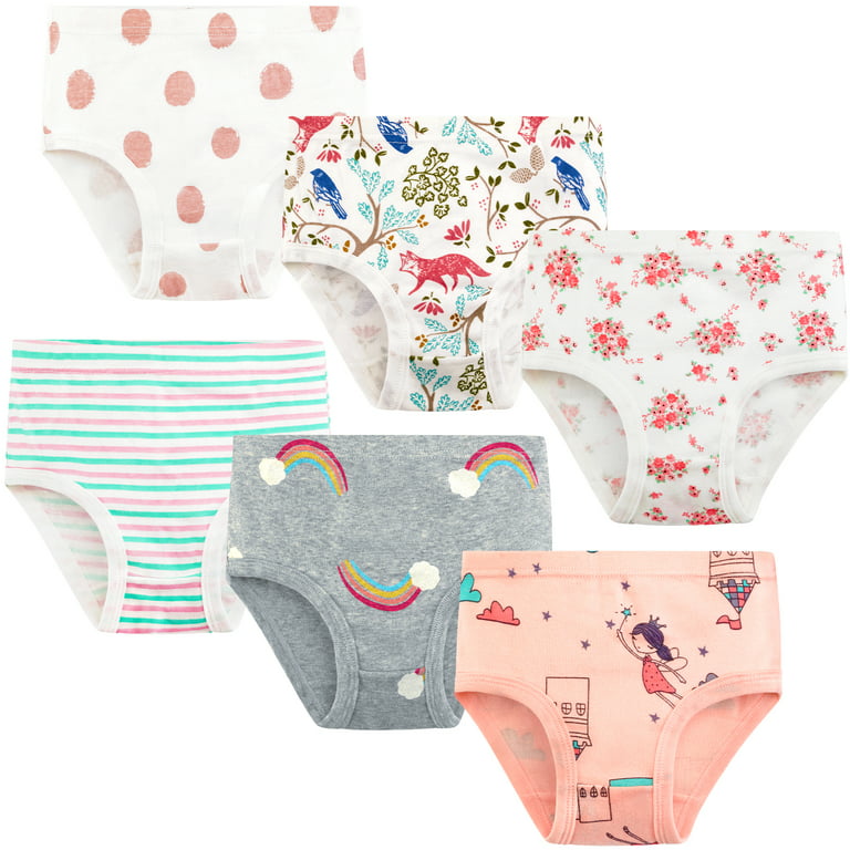 Little GirlsSoft Cotton Underwear Unicorn Mermaid Comfort Panties Toddler  Briefs 3-4t Pink