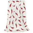 thumbnail image 2 of Bingfone Chili Print Flannel Fleece Blanket Throw Blanket For Bed,Sofa,Couch,Travel,Camping(40"X30"), 2 of 9