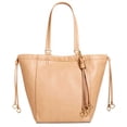 thumbnail image 1 of Calvin Klein Women's Large Drawstring Handbag Totes, Dark Beige, 1 of 4
