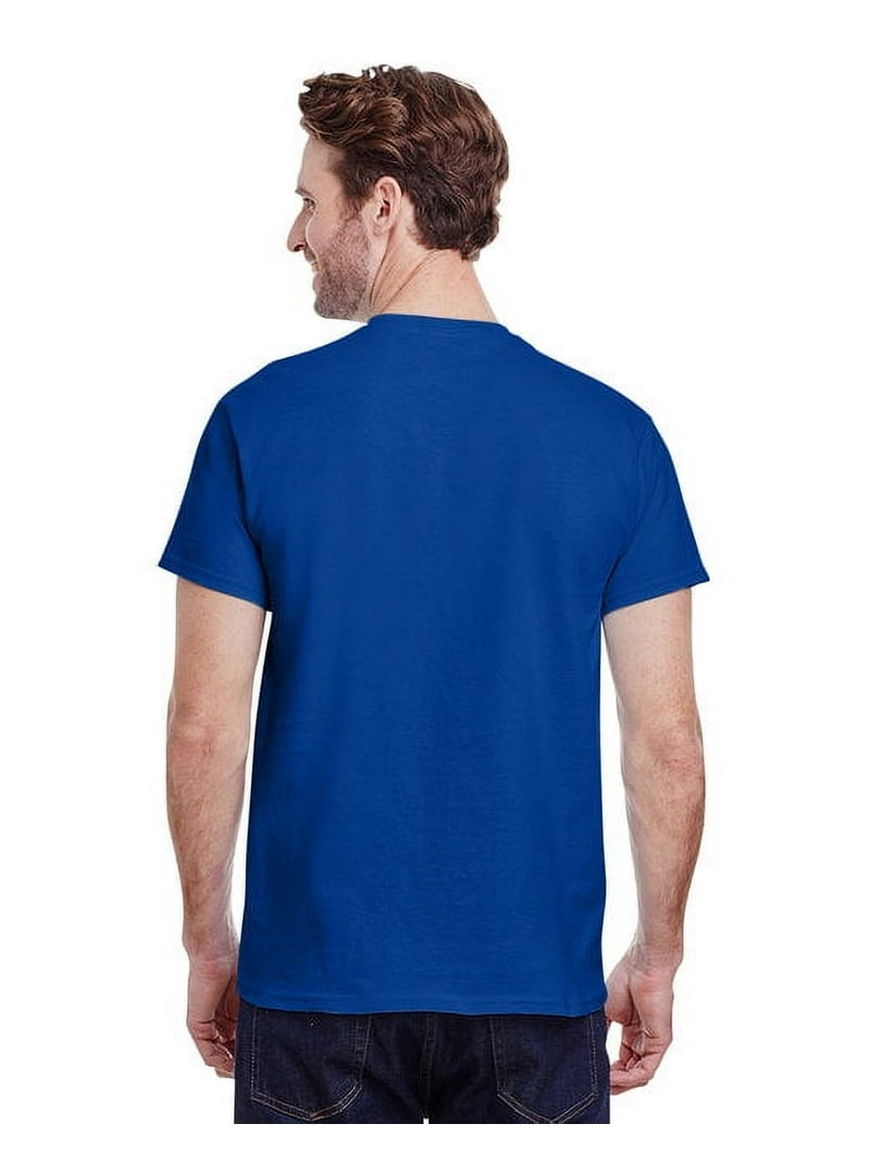 Gildan Ultra Cotone T-Shirt Uomo Manica Corta | Metro Blu, Confezione Da 2, Taglia M