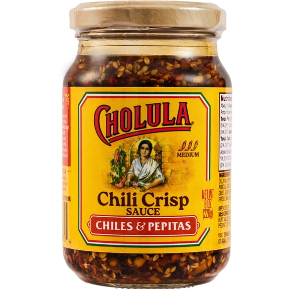 Cholula Chiles & Pepitas Chili Crisp Sauce, 8.0 oz Bottle