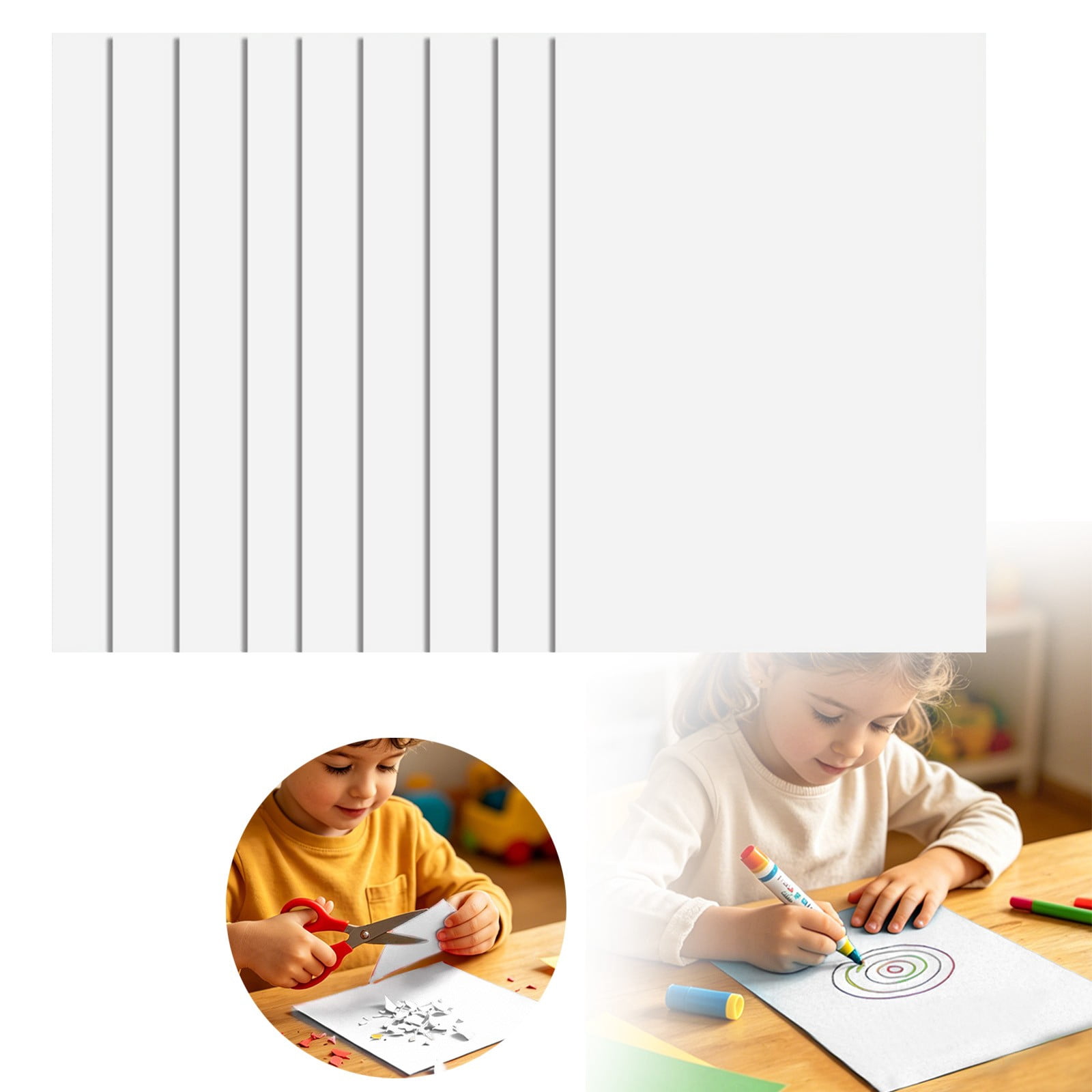 Colored Cardstock, Blank Card Sheet, A4 White Craft Card 50 Sheets, for Origami Art, Frame Matting and Handmade Background Making, by Cosmug