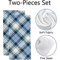 thumbnail image 3 of Soft Hand Fingertip Towels, 2 Pcs Face Bath Towels Tartan Pattern Absorbent Washcloths for Bathroom Hotel Kitchen, 30"x15", 3 of 6