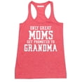 thumbnail image 1 of P&B Only Great Mom Get Promoted to Grandma Women's Tank Top, Heather Red, S, 1 of 2